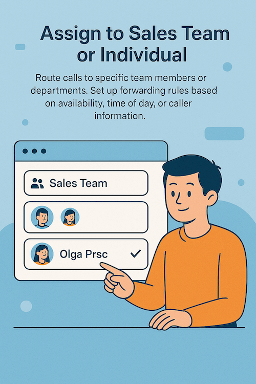 Assign numbers to team
